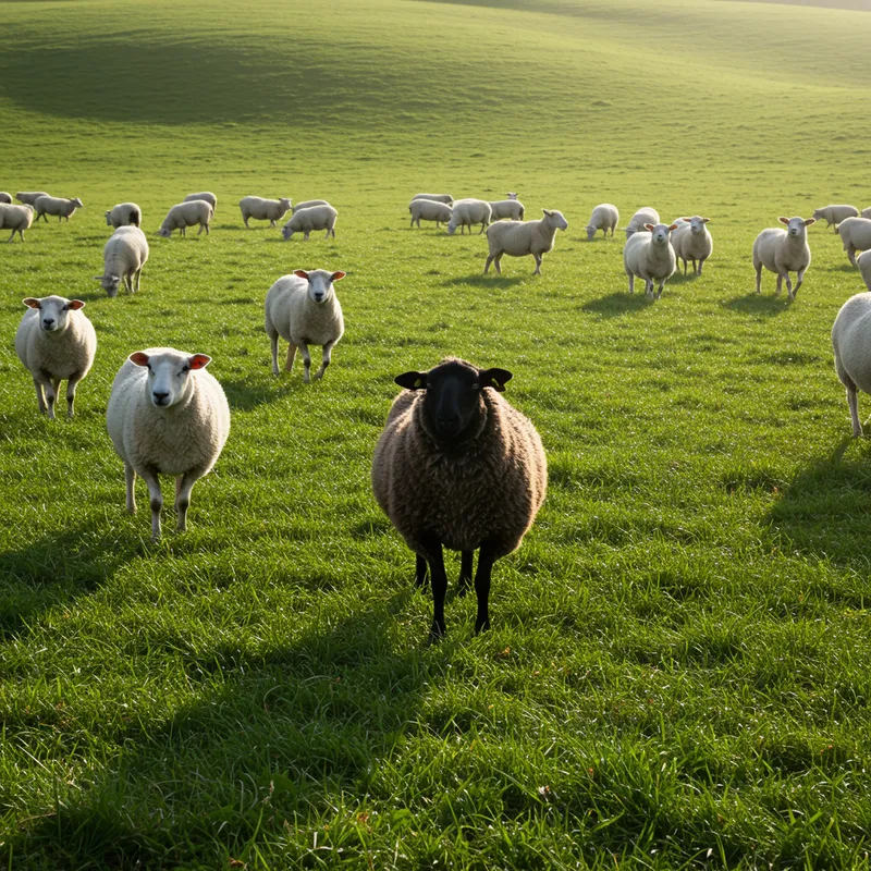 Black Sheep Standing Out: Embrace Uniqueness