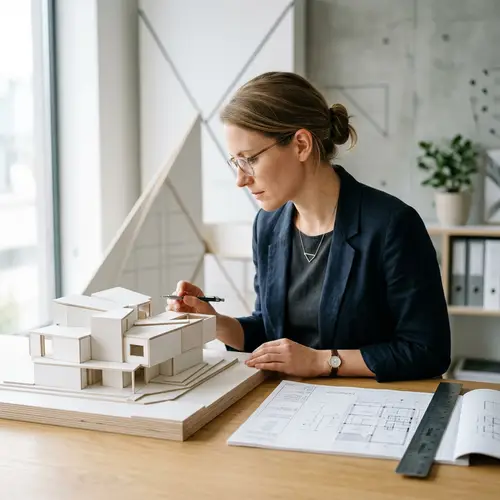 Professional Caucasian Female Architect Instagram Profile Photo