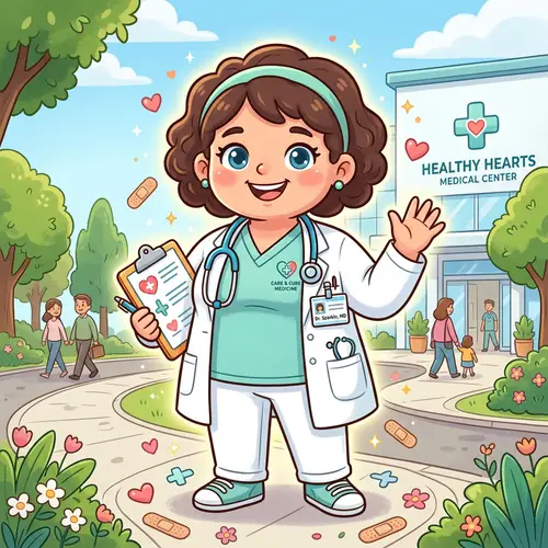 Friendly Cartoon Mascot for Medicine