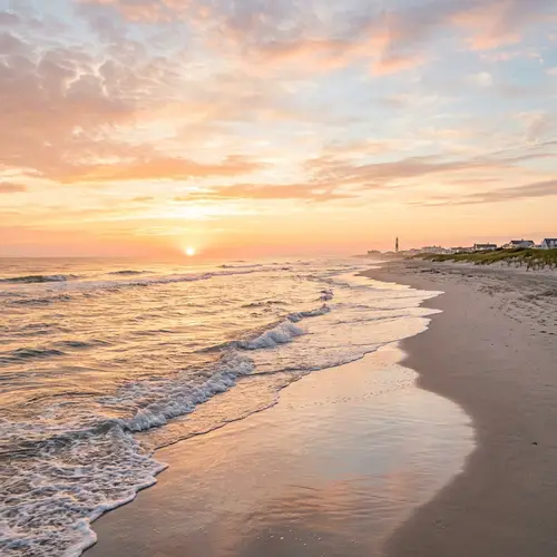 Idyllic Jersey Shore Sunrise Landscape