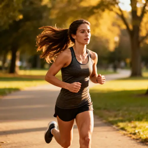 Long-Haired Brunette Runner Portrait