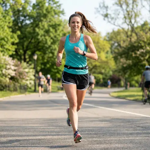 Long-Haired Brunette Runner Portrait