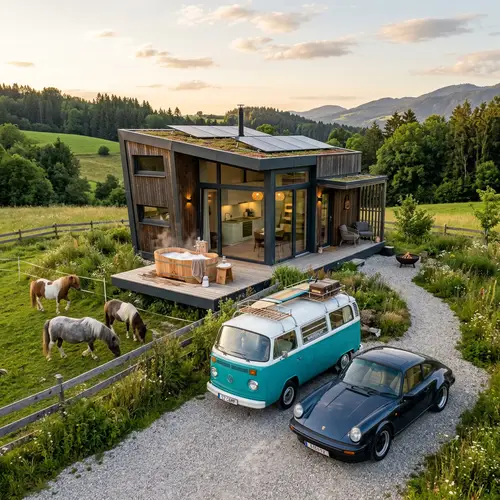 Futuristic Tiny House with Terrace & Garden