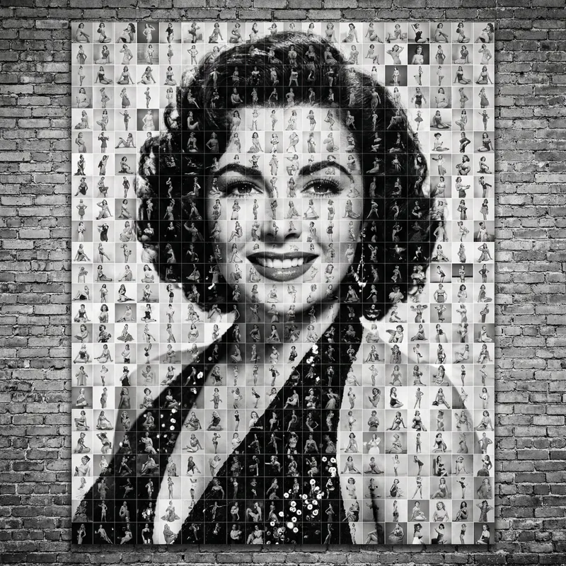 Marilyn Monroe Pin-up Mosaic: Classic Hollywood Actress