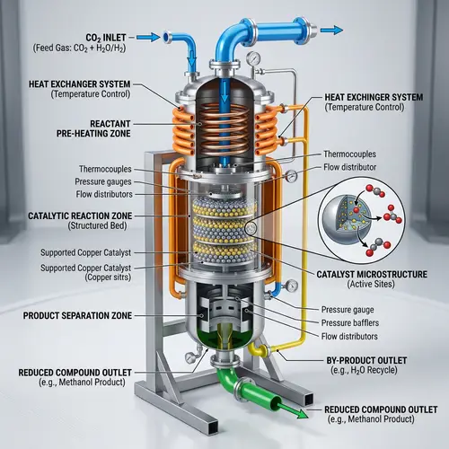 Detailed 3D Model of Scientifically Accurate Catalytic Reactor for CO2 Reduction