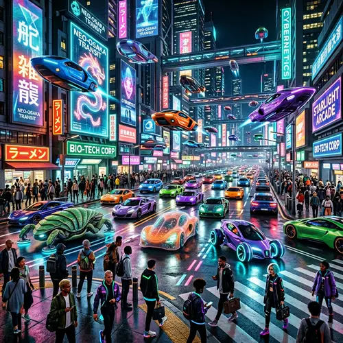 Futuristic Vehicles in Cosmopolitan City | Advanced Design