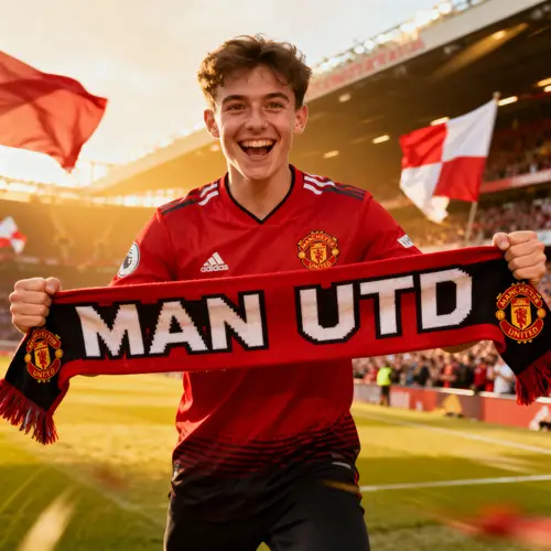 Happy Manchester United Fan Celebrating
