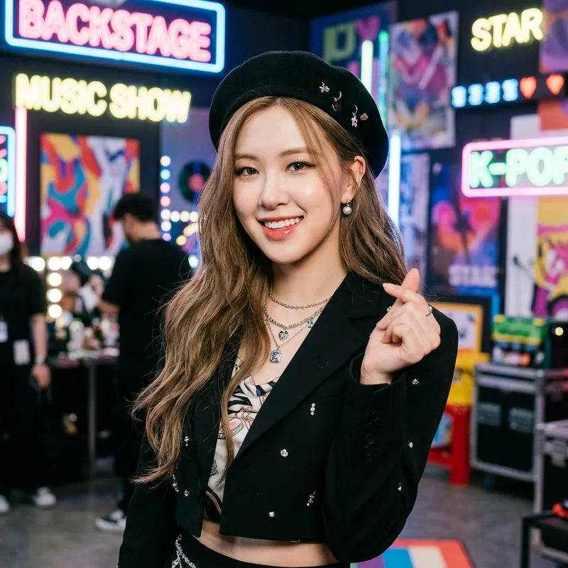 Stunning K-Pop Idol with Heart-Shaped Lips Stunning K-Pop Idol with Heart-Shaped Lips