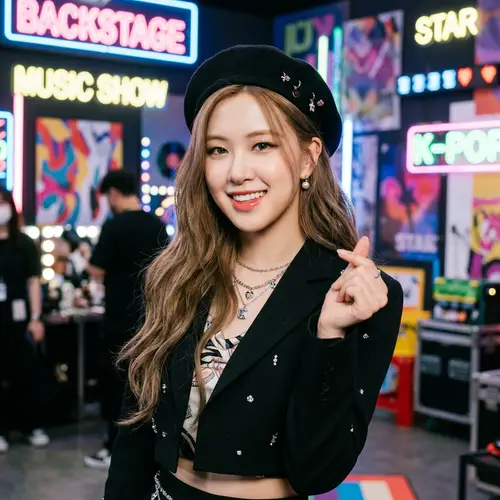 Stunning K-Pop Idol with Heart-Shaped Lips