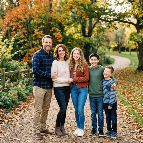 Family Moments: Mom, Dad, and Their Teen Kids