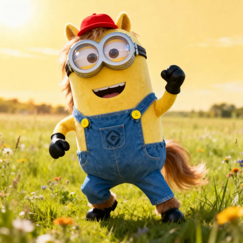 Real Horse Dressed as a Minion