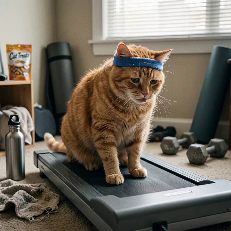 Sad Fat Cat Working Out: Overcoming Fitness Challenges