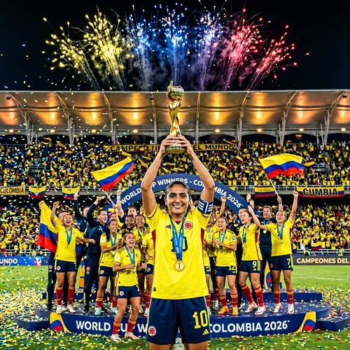 Colombian National Team Winning the World Cup