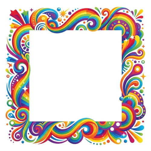 Vibrant Rainbow-Themed Vector Art for Custom Designs
