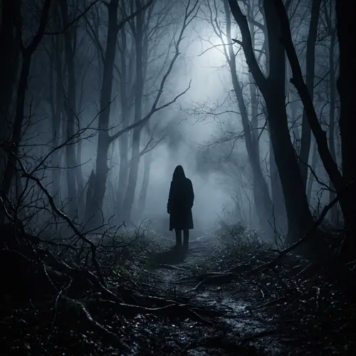 Eerie Silhouette in Fog: A Cinematic Experience