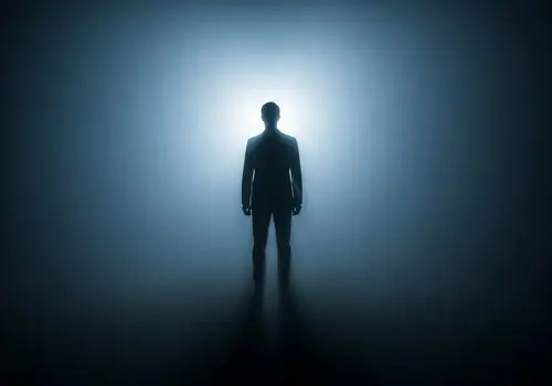 Eerie Silhouette in Fog: A Cinematic Experience