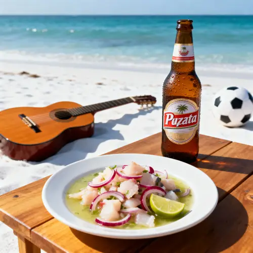 Delicious Peruvian Ceviche by the Sea