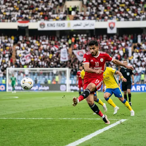 Powerful Long-distance Goal by Middle Eastern Soccer Player
