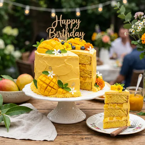 Delicious Mango Flavoured Cake Recipe