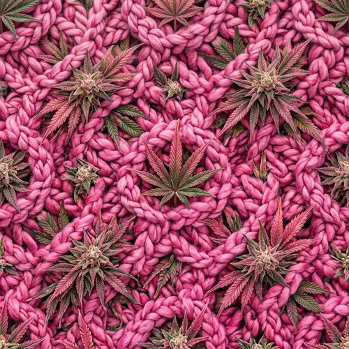 Cannabis Pink Loop Texture - Vibrant Design Elements