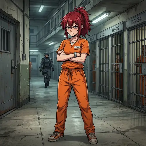 Full Color Anime Style Image of Female Inmate 'Leila'