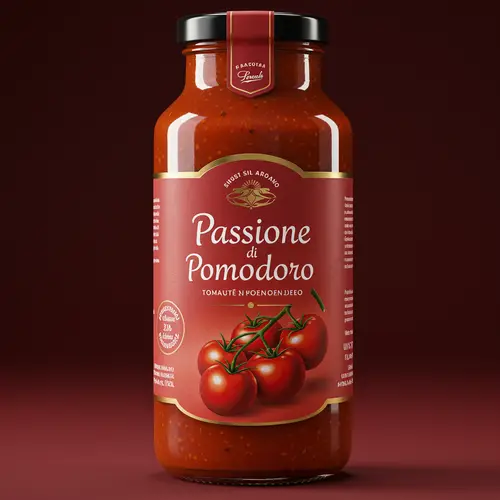 Elegant Tomato Sauce Packaging - Passione di Pomodoro