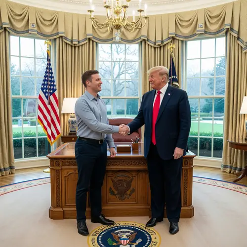 Photo with Donald Trump Shaking Hands