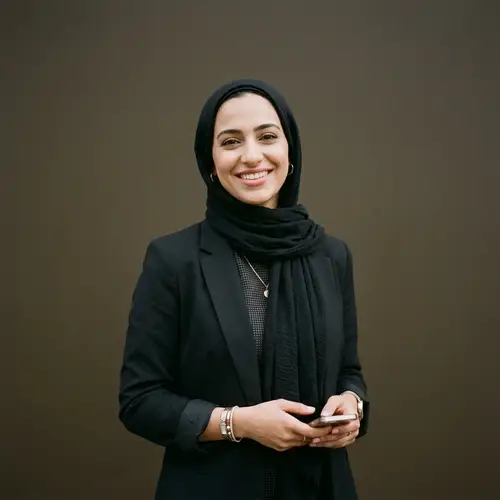 Modern Middle-Eastern Muslim Woman in Stylish Hijab