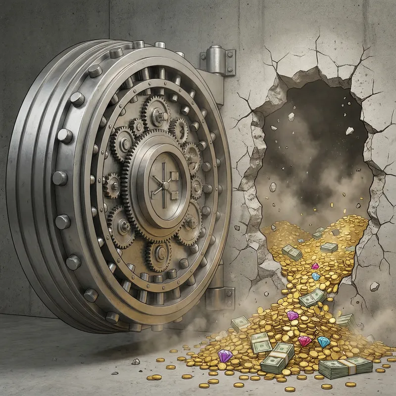 Impressive Bank Vault with Treasure Visible