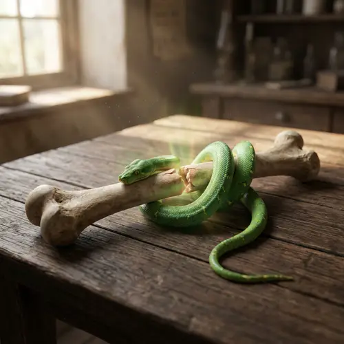 Restoring Broken Femur Bone with Green Snake