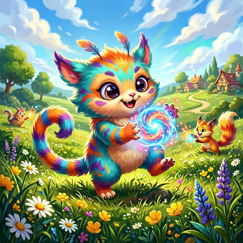 Unique Playful Creature Asset for Pokémon-like Games