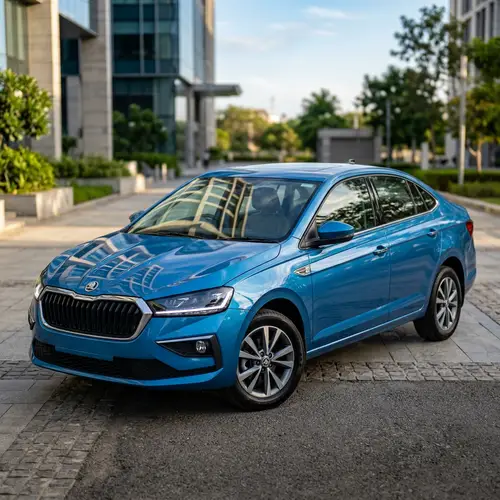 Stunning Blue Skoda Slavia - Unmatched Design