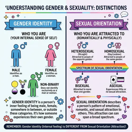 Gender vs Sexuality - Explained with Symbols and Rainbow Spectrum