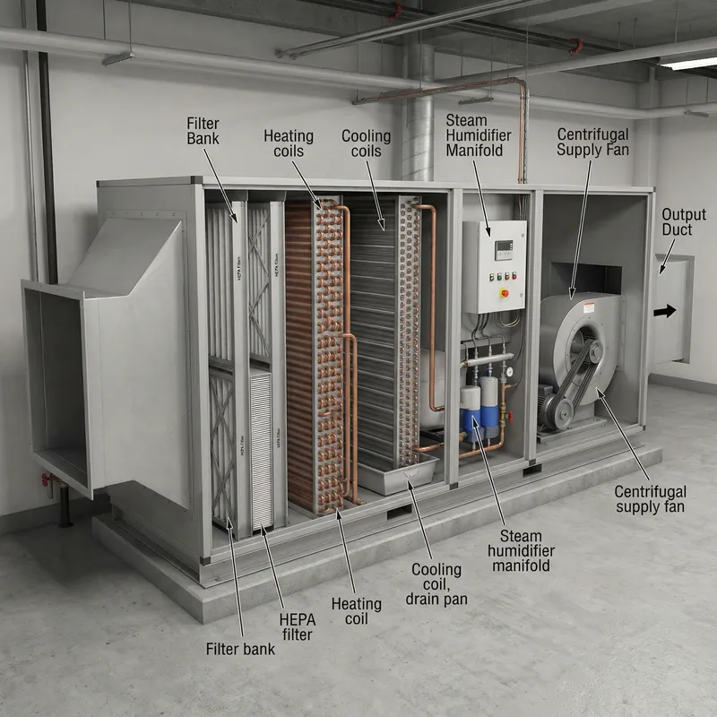 Detailed 3D Air Handler Unit Model Detailed 3D Air Handler Unit Model