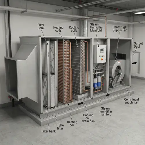 Detailed 3D Air Handler Unit Model