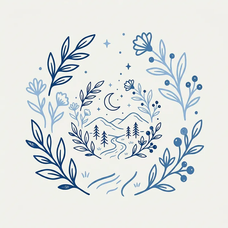 Trendy Peaceful Blue Tote Bag Design