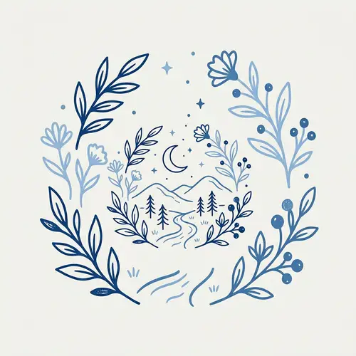 Trendy Peaceful Blue Tote Bag Design