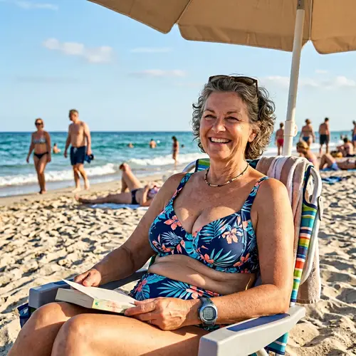 65-Year-Old Woman in Bikini Showcasing Confidence