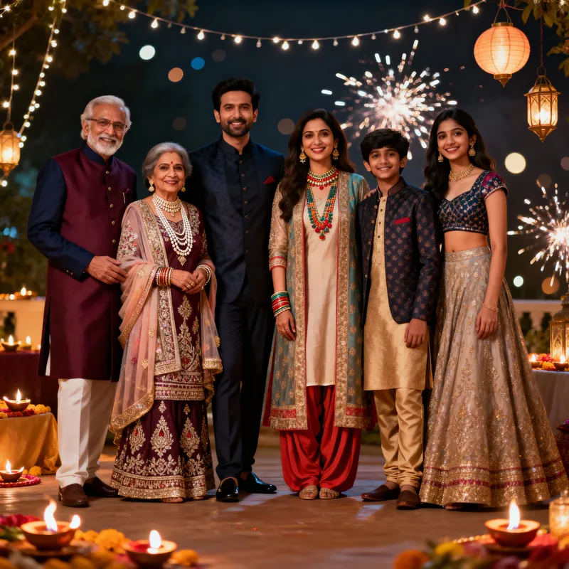 Celebrate Diwali with a Joyful Indian Family
