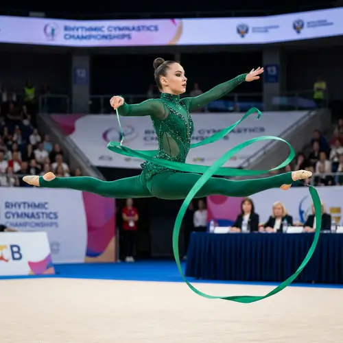 Stylish Mono Leotard for Rhythmic Gymnastics