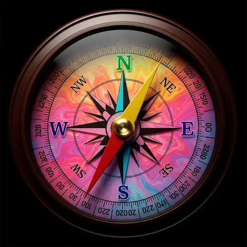 Spectacular Colored Compass Design