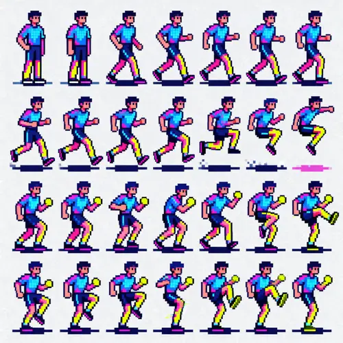 Vibrant Pixel Art Character for 2D Gaming