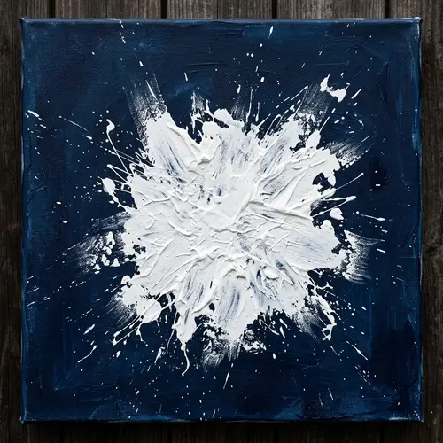 Night Blue Background with White Paint Effect