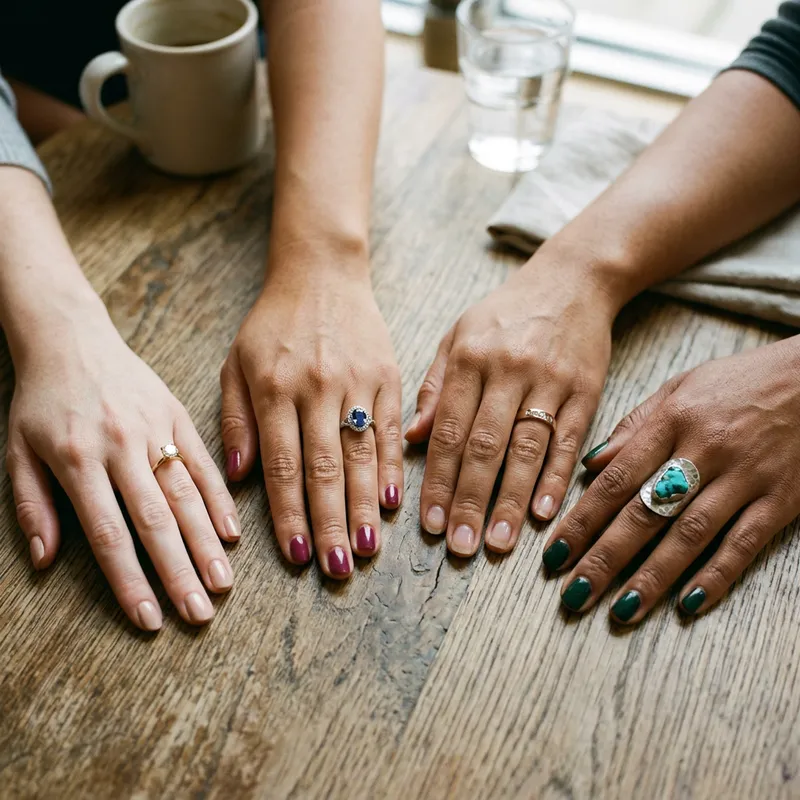 Elegant Women's Rings with Vibrant Gemstones