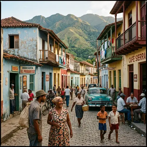 Vibrant Street Scene in Sierra Maestra, Cuba | Local Culture & Architecture