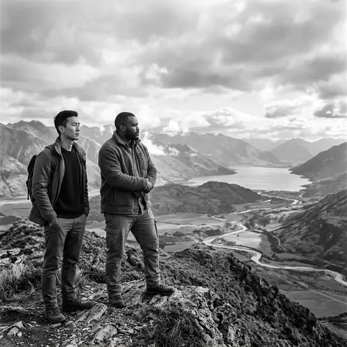 Diverse Racial Backgrounds in B&W Photo | Landscape View