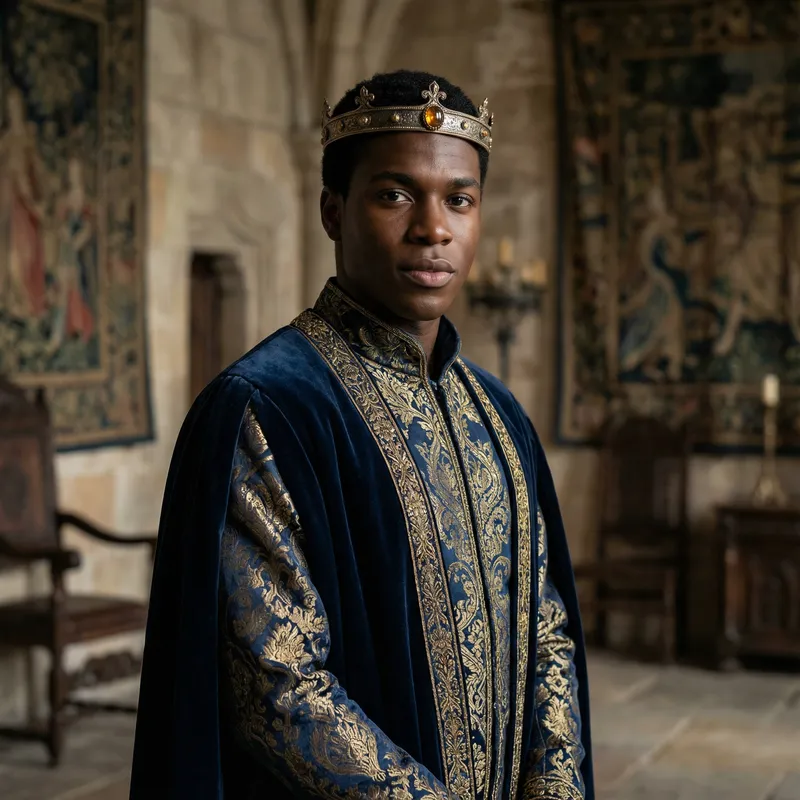 Regal Portrait of an African American Prince