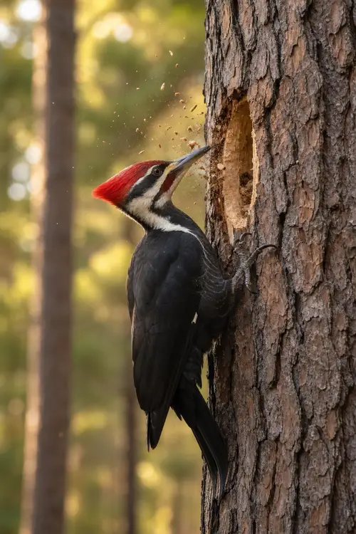 Stunning Pileated Woodpecker Photography