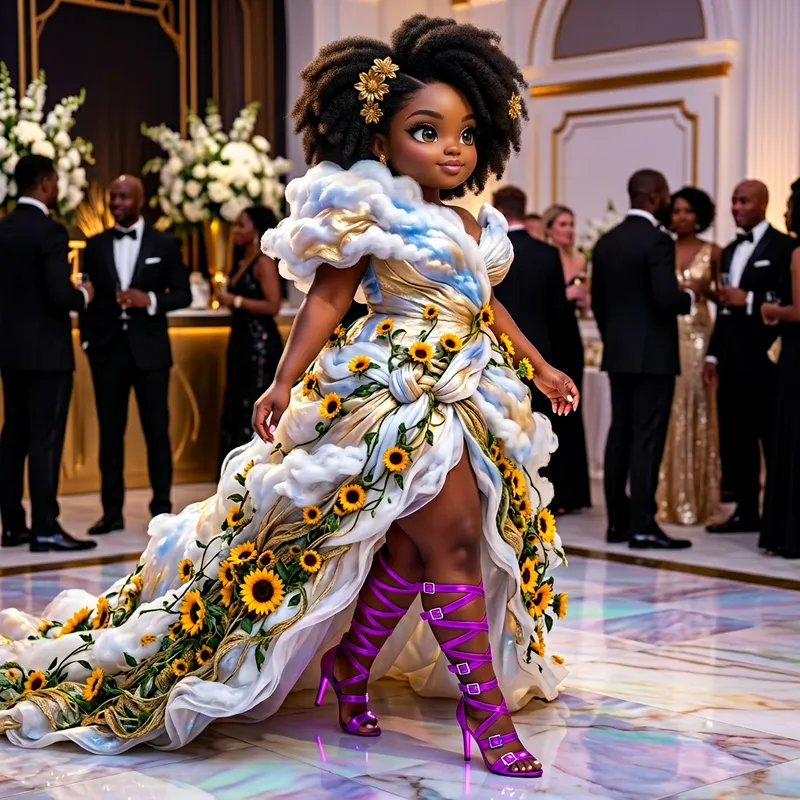 Iridescent Afrocentric Beauty in 8K High Society Scene Iridescent Afrocentric Beauty in 8K High Society Scene