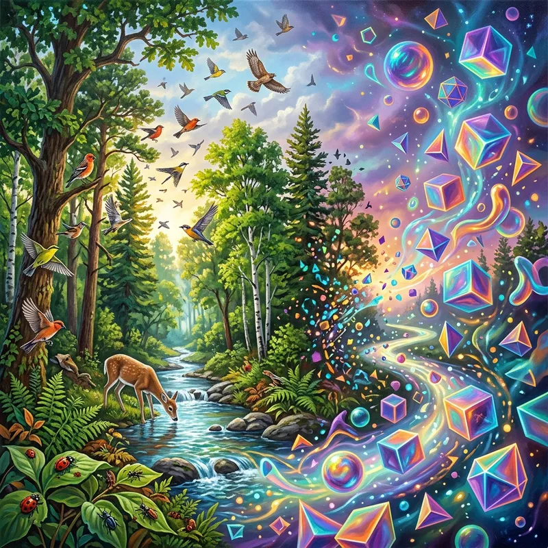 Living Creatures Meet Abstract Flow